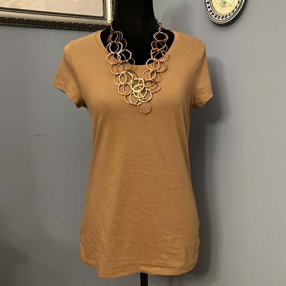Khaki Cotton Blend Tee